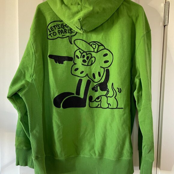 Kenzo Paris Rare Let's go to Paris Hoodie Size M Green - Picture 3 of 6